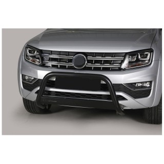 PARE BUFFLE-VOLKSWAGEN-AMAROK-2010-2016 HOMOLOGUE INOX NOIR  - BARRE DE RENFORT