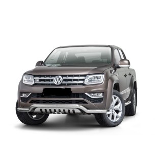 PARE BUFFLE-VOLKSWAGEN-AMAROK-2017-AUJOURD'JHUI- HOMOLOGUE INOX - PROTECTION BASSE