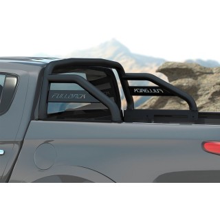 ROLL BAR-FIAT-FULLBACK-DOUBLE-CABINE-2016-AUJOURD'HUI DOUBLE BARRES INOX NOIR  60mm