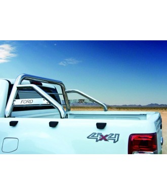 ROLL BAR-FORD-RANGER-SUPER-CABINE-2012-AUJOURD'HUI DOUBLE BARRES INOX 76mm