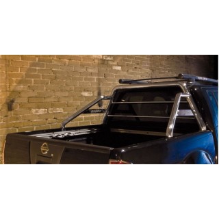 ROLL BAR-NISSAN-NAVARA-D40-DOUBLE-CABINE-2005-2010-DOUBLE BARRES INOX 76mm