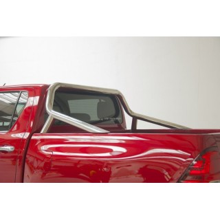 ROLL BAR-TOYOTA-HI-LUX-DOUBLE-CABINE-2016-AUJOURD'HUI DOUBLE BARRES INOX 70mm