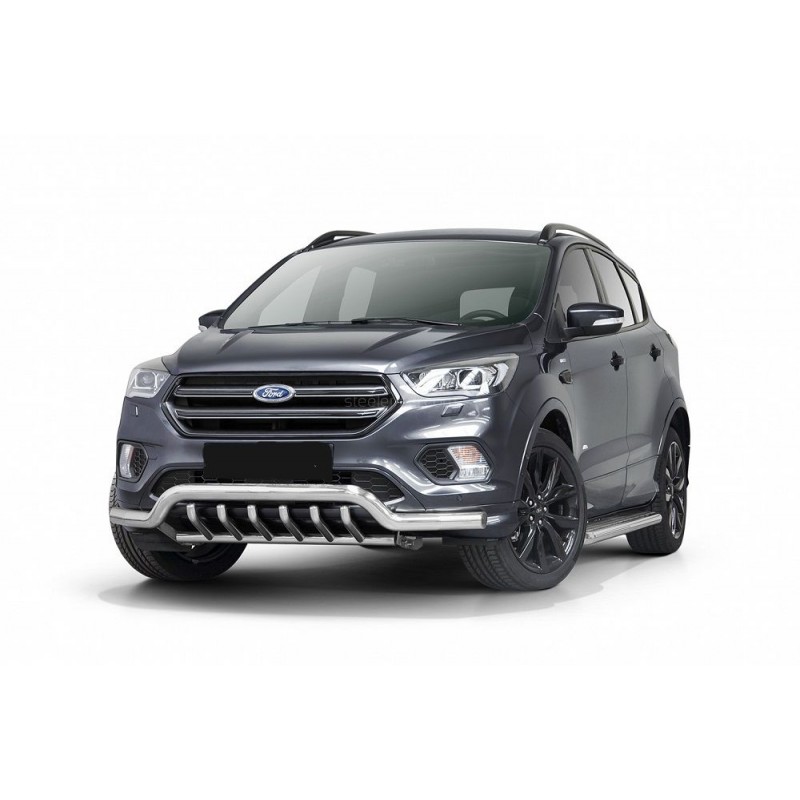 PARE BUFFLE-FORD-KUGA-2017-2019- HOMOLOGUE INOX - PROTECTION BASSE - GRILLE
