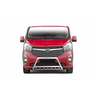 PARE BUFFLE-OPEL-VIVARO-2014-2019-HOMOLOGUE INOX 70 - 60mm - grille