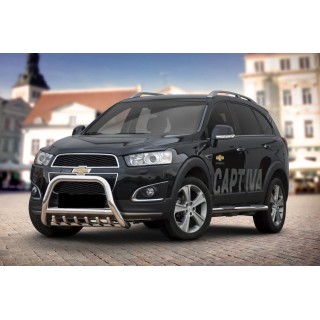 PARE BUFFLE-CHEVROLET-CAPTIVA-2011-2017- HOMOLOGUE INOX NOIR - GRILLE