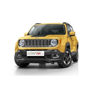 PARE BUFFLE-JEEP-RENEGADE-2014-2018 HOMOLOGUE INOX NOIR - PROTECTION BASSE 1