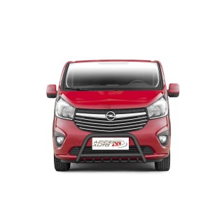 PARE BUFFLE-OPEL-VIVARO-2014-2019- HOMOLOGUE INOX NOIR  - GRILLE