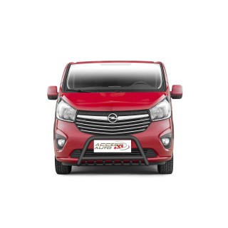 PARE BUFFLE-OPEL-VIVARO-2014-2019- HOMOLOGUE INOX NOIR  - GRILLE