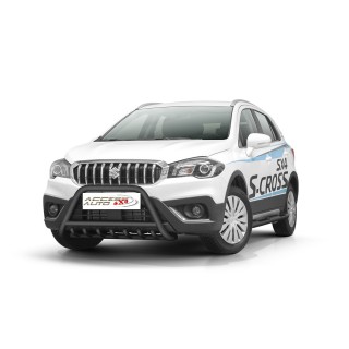 PARE BUFFLE-SUZUKI-SX-4-S-CROSS-2016-AUJOURD'HUI- HOMOLOGUE INOX NOIR - GRILLE