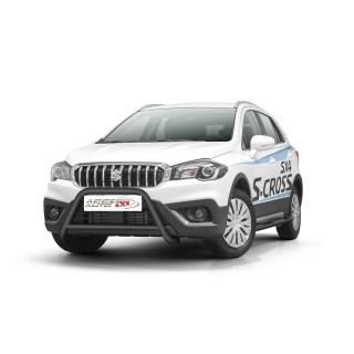 PARE BUFFLE-SUZUKI-SX-4-S-CROSS-2016-AUJOURD'HUI- HOMOLOGUE INOX NOIR - BARRE DE RENFORT