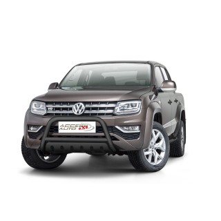 PARE BUFFLE-VOLKSWAGEN-AMAROK-2017-AUJOURD'HUI HOMOLOGUE INOX NOIR - PLAQUE  