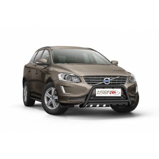 PARE BUFFLE VOLVO XC 60 2014 2017 HOMOLOGUE INOX NOIR   PLAQUE - Access Auto 4x4