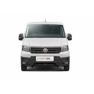 PARE BUFFLE-VOLKSWAGEN-CRAFTER-2017-AUJURD'HUI- HOMOLOGUE INOX NOIR - PROTECTION BASSE