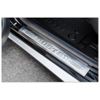 4 Pièces Plinthes De Seuil De Porte En Acier Inoxydable Pour Dacia Duster 2010-2023 - Protection Anti-Rayures, Antidérapantes, Style Sport & Bienvenue