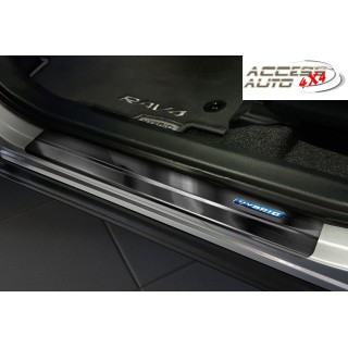 Seuils de porte-TOYOTA-C-HR-2016-AUJOURD'HUI-INOX NOIR 4 PIECES