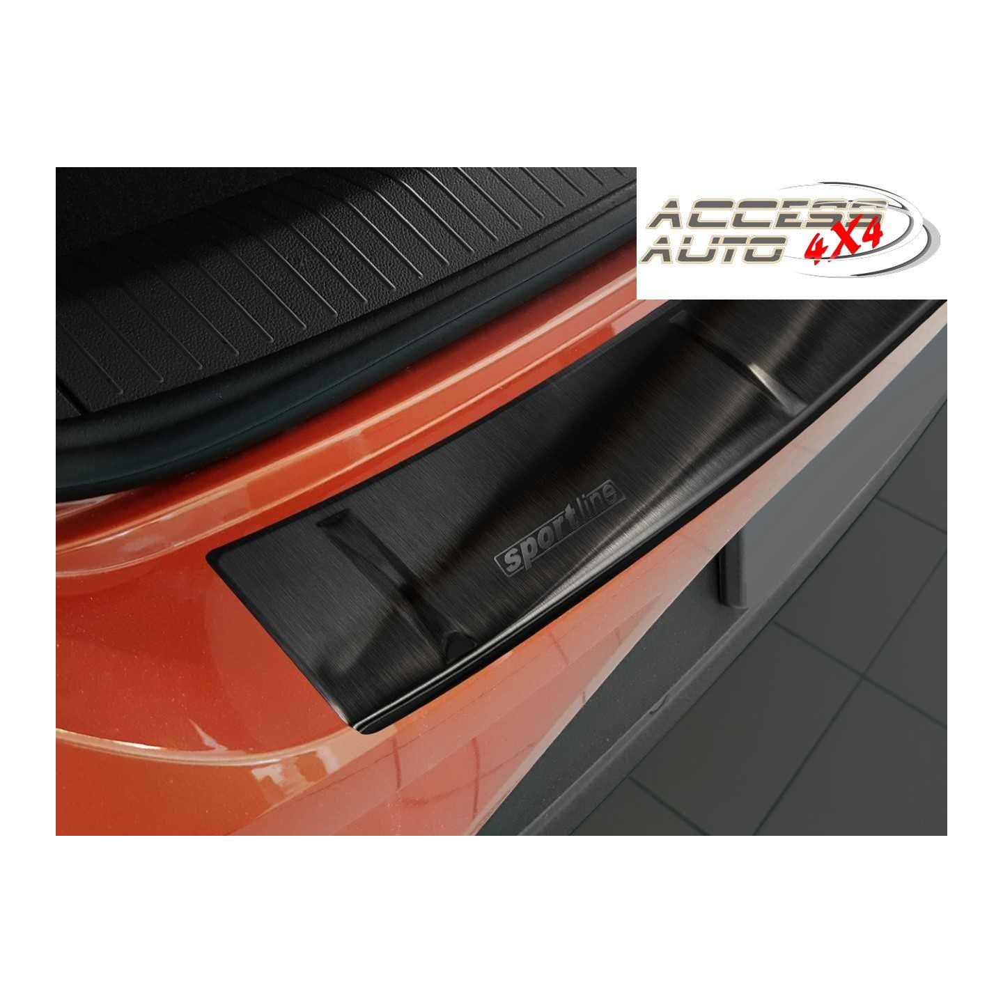 Protecteur De Seuil Arrière En Inox Noir Pour Volkswagen T-Roc (2017-2022 Et Facelift) – Anti-rayures Et Style Assuré