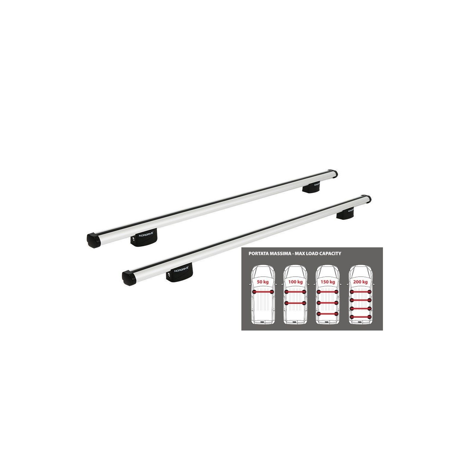 Barres De Toit Transversales Aluminium Noir 2 Pièces Pour Citroën Berlingo 2018-2025