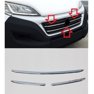 Element-Grille-Calandre-FIAT DUCATO-2014-AUJOURD'HUI-INOX CHROME 3 PIECES