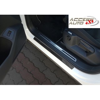 seuil de porte-VOLKSWAGEN-TIGUAN-2015-AUJOURD'HUI-INOX NOIR CARBONE NOIR 4 PIECES