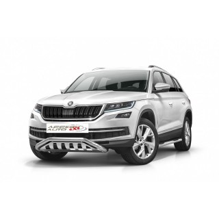 PARE BUFFLE-SKODA-KODIAQ-2016-AUJOURD'HUI-HOMOLOGUE INOX Protection Basse-Plaque