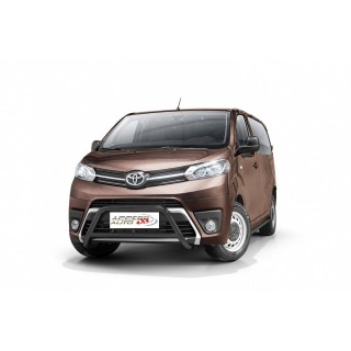 PARE BUFFLE-TOYOTA-PROACE-2016-AUJOURD'HUI- HOMOLOGUE INOX NOIR - BARRE DE RENFORT