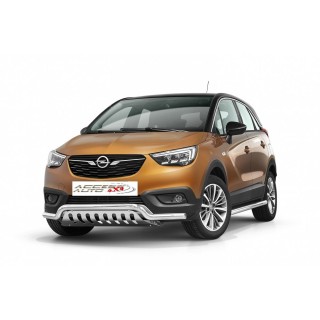 PARE BUFFLE-OPEL-CROSSLAND-X 2017-AUJOURD'HUI HOMOLOGUE INOX Protection Basse-Plaque