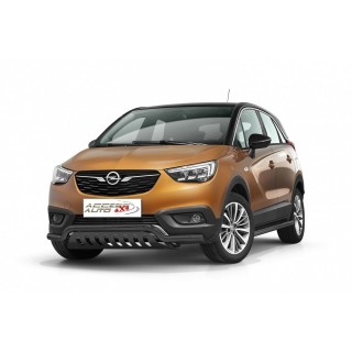 PARE BUFFLE-OPEL-CROSSLAND-X 2017 AUJOURD'HUI HOMOLOGUE INOX NOIR Protection Basse-Plaque