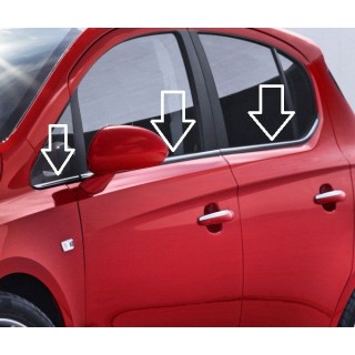 Baguette de Fenetre OPEL CORSA 5 portes 2015 AUJOURD'HUI INOX CHROME - Access Auto 4x4