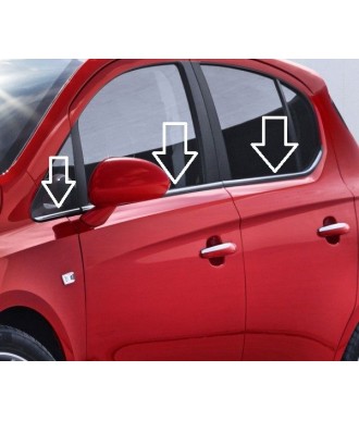 Baguette de Fenetre OPEL CORSA 5 portes 2015 AUJOURD'HUI INOX CHROME - Access Utilitaire - Vente en ligne d'accessoires auto et Véhicules Utilitaires