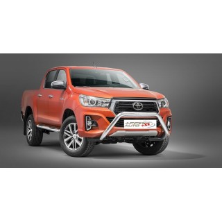 PARE BUFFLE-TOYOTA-HI-LUX-2018-2020-HOMOLOGUE INOX - PROTECTION BASSE