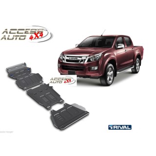 PROTEGE CARTER-ISUZU-D-MAX-2012-2017-AUJOURD'HUI-INTEGRAL 4-PIECES-ALUMINIUM-6mm