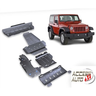 PROTEGE CARTER-JEEP-WRANGLER-CRD-2-PORTES-2007-2017-INTEGRAL 5-PIECES-ALUMINIUM 6mm