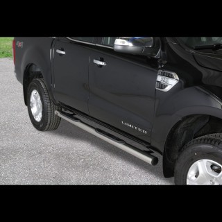 marche pieds-FORD-RANGER-SUPER-CABINE-2012-AUJOURD'HUI-INOX tubulaire 70mm