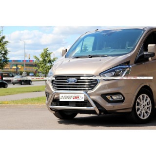 Pare Buffle-FORD-TRANSIT-CUSTOM-2018-AUJOURD'HUI-HOMOLOGUE INOX - BARRE DE RENFORT