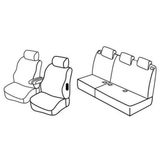 Housses siege auto sur-mesure tissus  -CITROEN-BERLINGO-MULTISPACE-5-PLACES-2008-2018