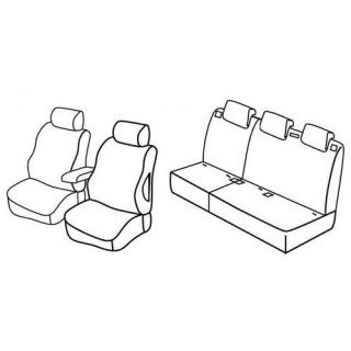 Housses siege auto sur-mesure tissus  -CITROEN-NEMO-5-PLACES-2008-2014