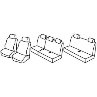 Housses siege auto sur-mesure tissus  -DACIA-LOGAN-MCV-7-PLACES-2007-2013