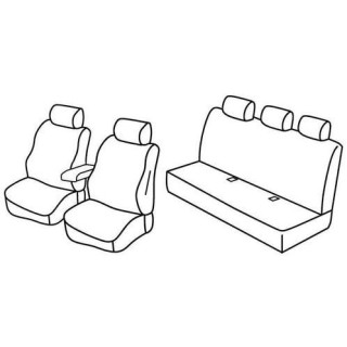 Housses siege auto sur-mesure tissus  -FIAT-DOBLO-5-PLACES-2000-2009