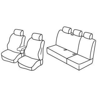 Housses siege auto sur-mesure tissus  -FIAT-DOBLO-5-PLACES-2000-2009