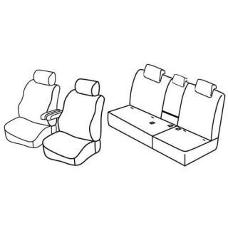 Housses siege auto sur-mesure tissus  -HONDA-CR-V-5-PLACES-2007-2009