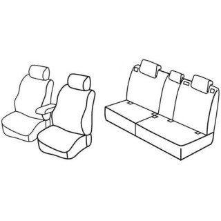 Housses siege auto sur-mesure tissus  -HYUNDAI-SANTA-FE-5-PLACES-2006-2012