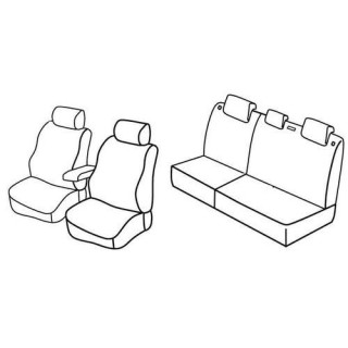 Housses siege auto sur-mesure tissus  -KIA-RIO--5-PORTES-2005-2011