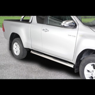 marche pieds TOYOTA HILUX EXTRA CABINE 2015-AUJOURD'HUI INOX 70mm