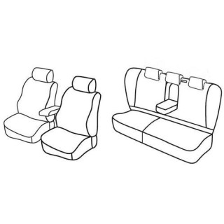 Housses siege auto sur-mesure tissus  -MERCEDES-CLASSE-C-4-PORTES-2004-2007