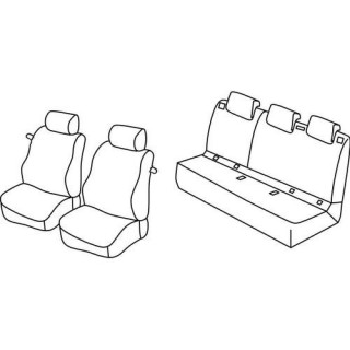 Housses siege auto sur-mesure tissus -OPEL-CORSA-3-PORTES-2014-AUJOURD'HUI-