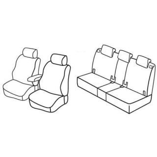 Housses siege auto sur-mesure tissus -OPEL-MERIVA-2014-2017