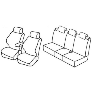 Housses siege auto sur-mesure tissus -OPEL-MERIVA-2010-2014