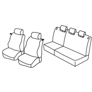 Housses siege auto sur-mesure tissus -TOYOTA-YARIS-3-PORTES-2006-2011