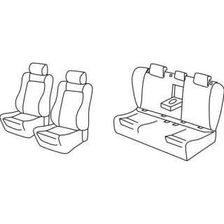 Housses siege auto sur-mesure tissus -VOLKSWAGEN-PASSAT-COMFORTLINE-4-PORTES-2014-AUJOURD'HUI-