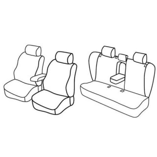 Housses siege auto sur-mesure tissus -VOLKSWAGEN-PASSAT-TRENDLINE-4-PORTES-2011-2014